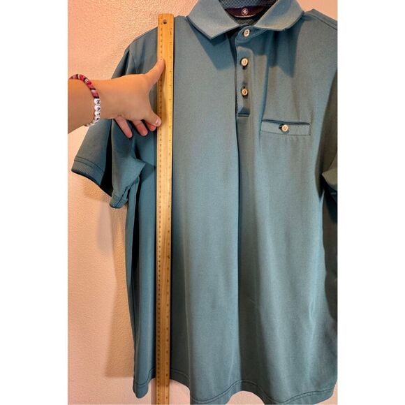 Hart Schaffner Marx Short Sleeve Textured Knit Polo Shirt Women’s Medium - Picture 4 of 7